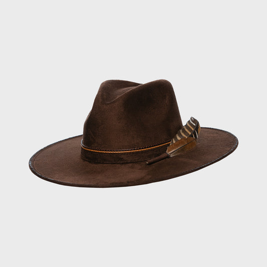 ''Indiana Jones'' Indiana in dark-brown suede