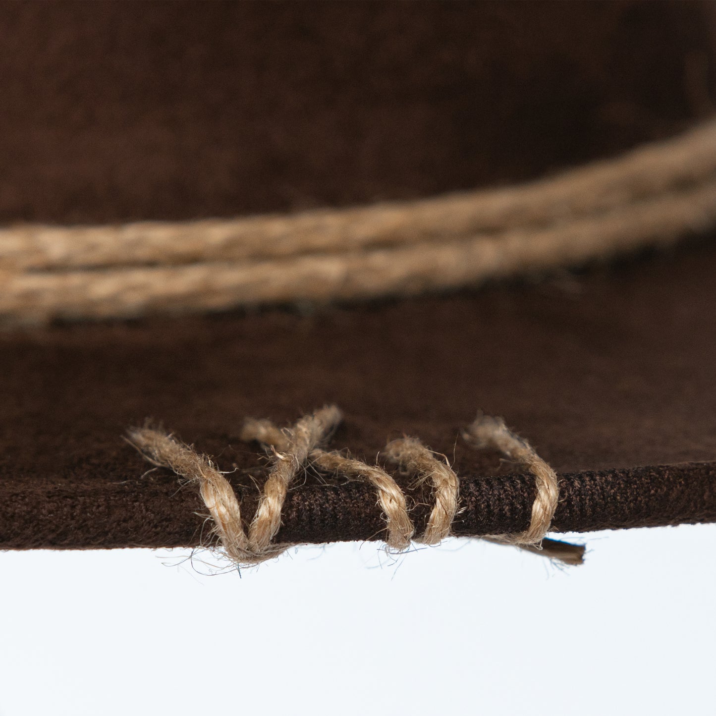 ''Jute Fan'' Cordoban in dark-brown suede