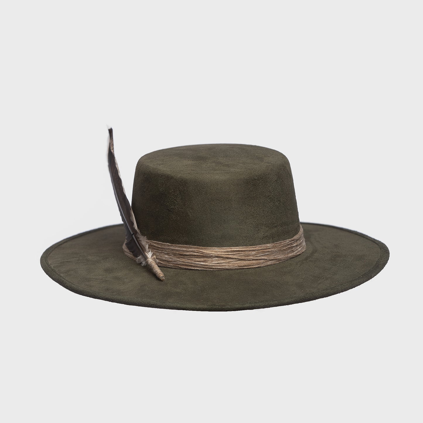 ''Robin Hat'' Cordoban in olive suede