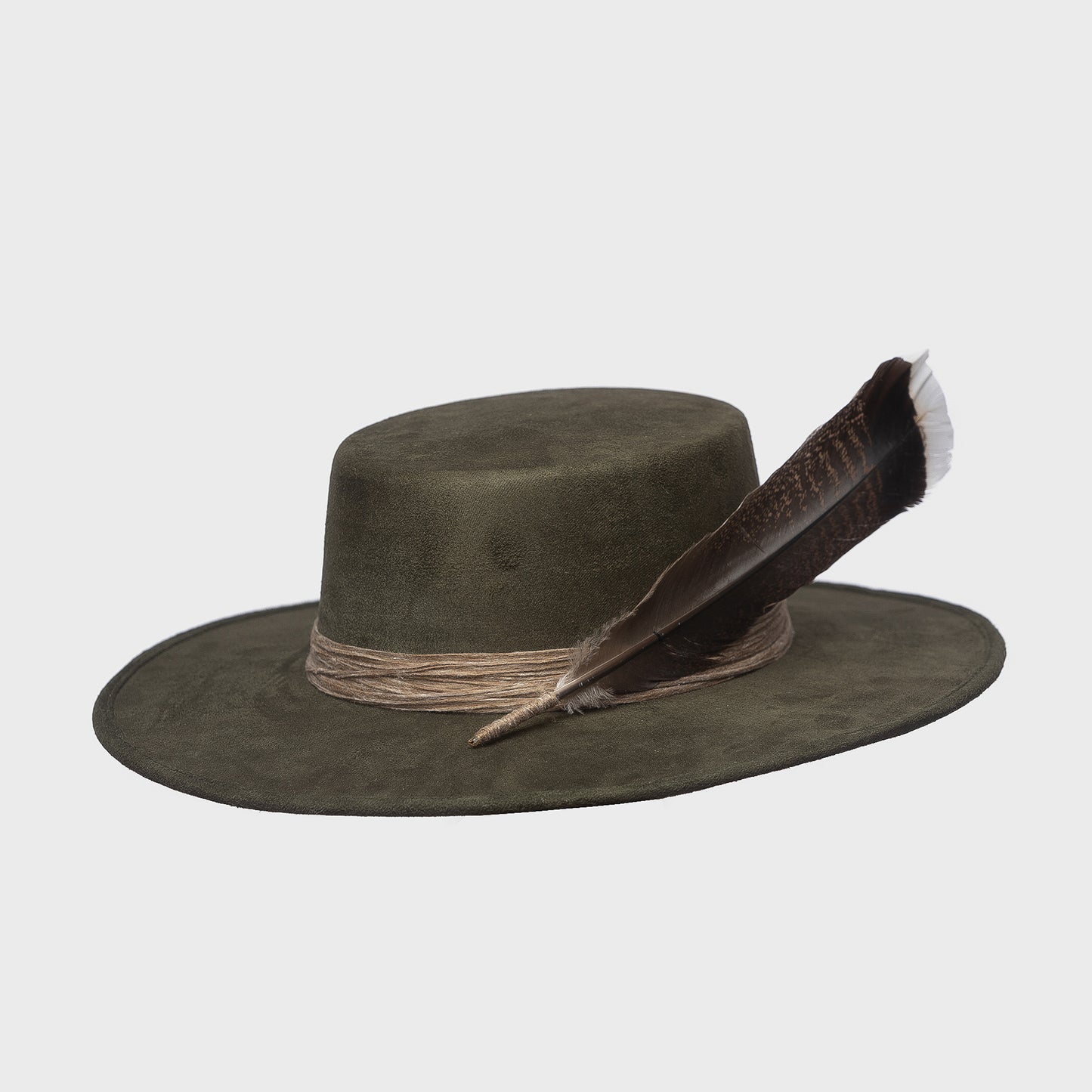 ''Robin Hat'' Cordoban in olive suede